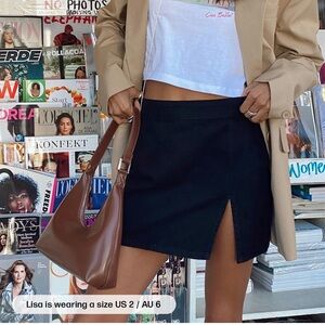 Mini Black Skirt - LIONESS